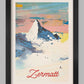 Zermatt - Skiing Poster Print