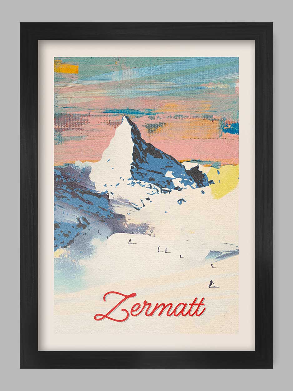 Zermatt - Skiing Print