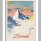 Zermatt - Skiing Poster Print