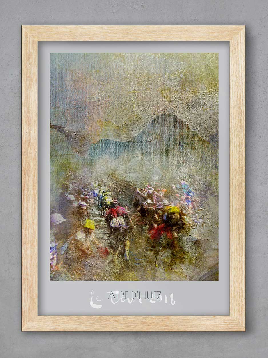 Alpe d'Huez Stage 12 - Cycling Print