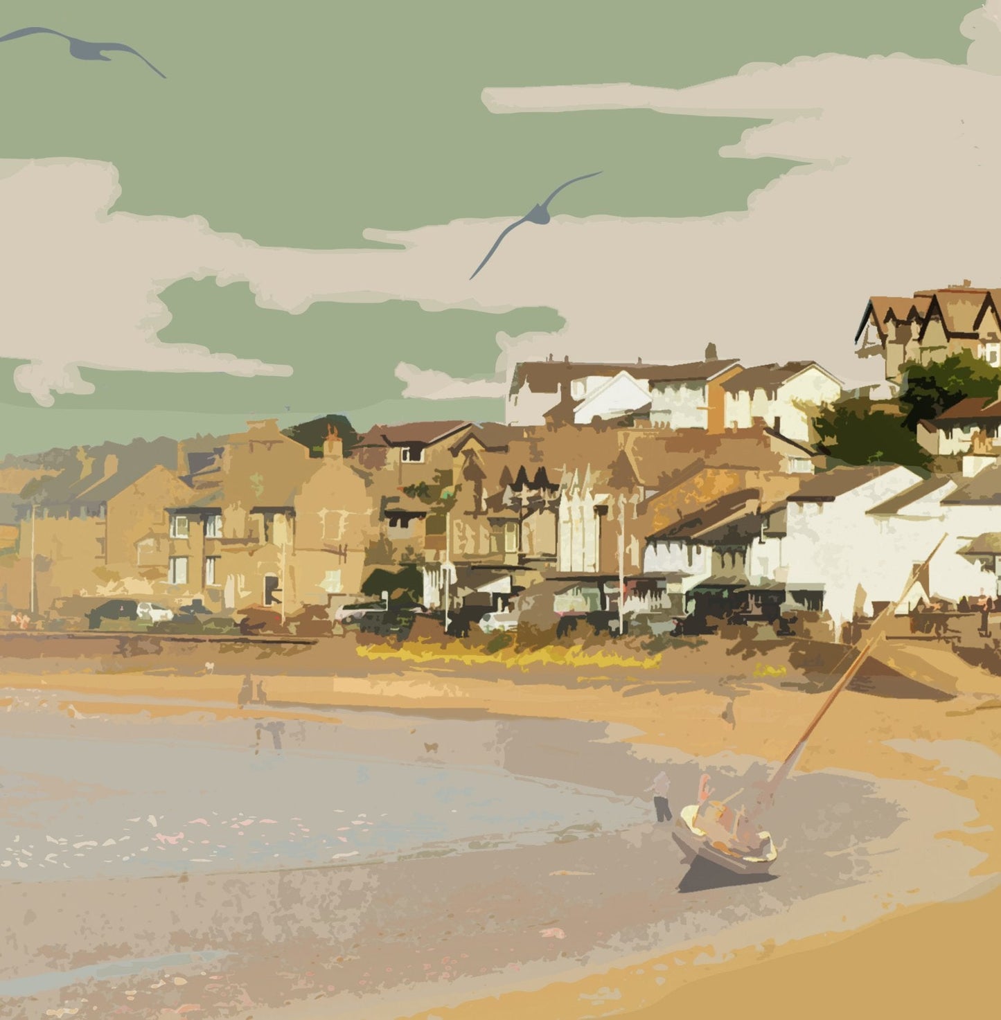 Arnside Retro - Lake District Print