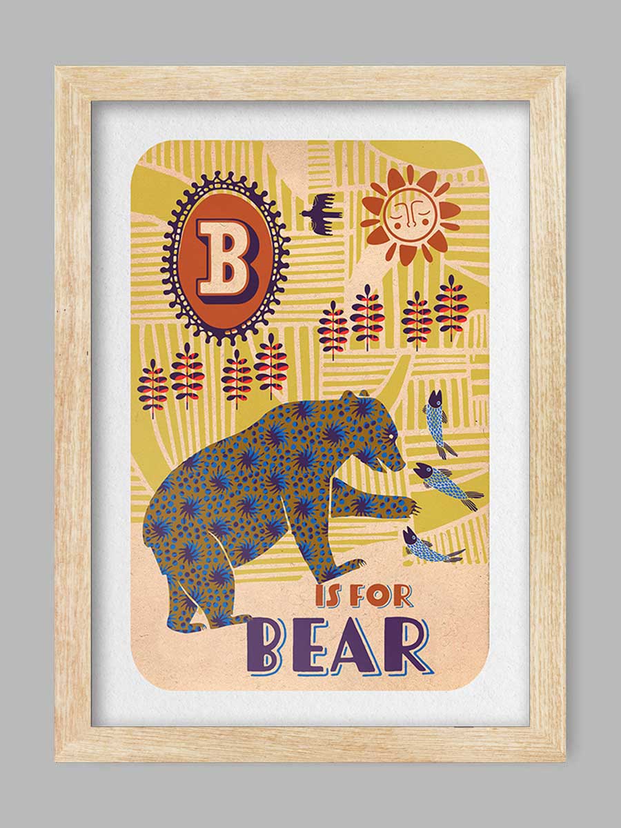 B is for Bear Poster Print