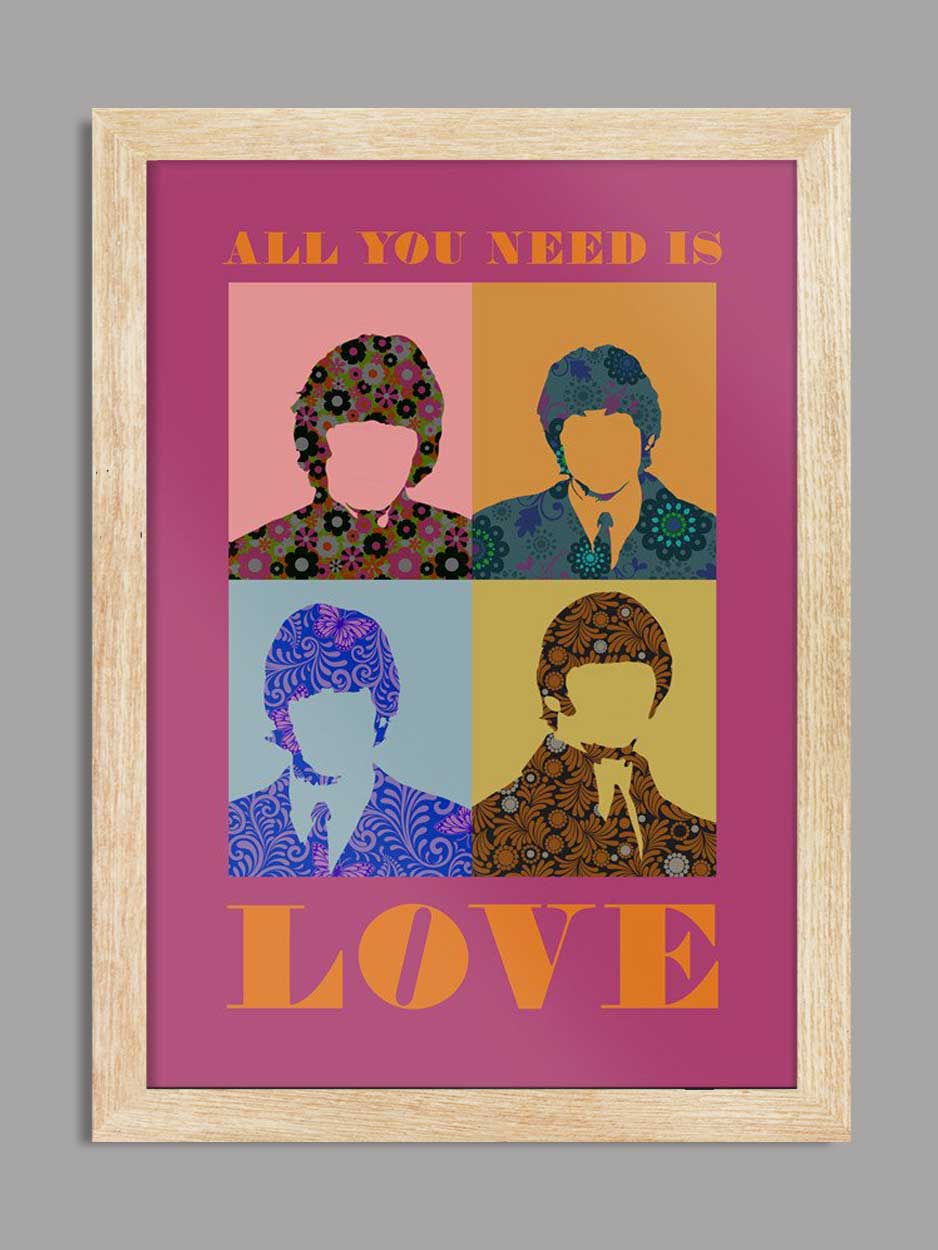 Beatles All You Need is Love - Music Print