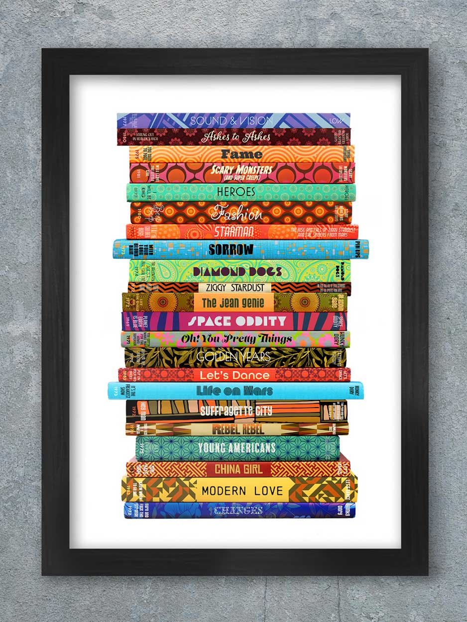 Bowie by the book - Music Print