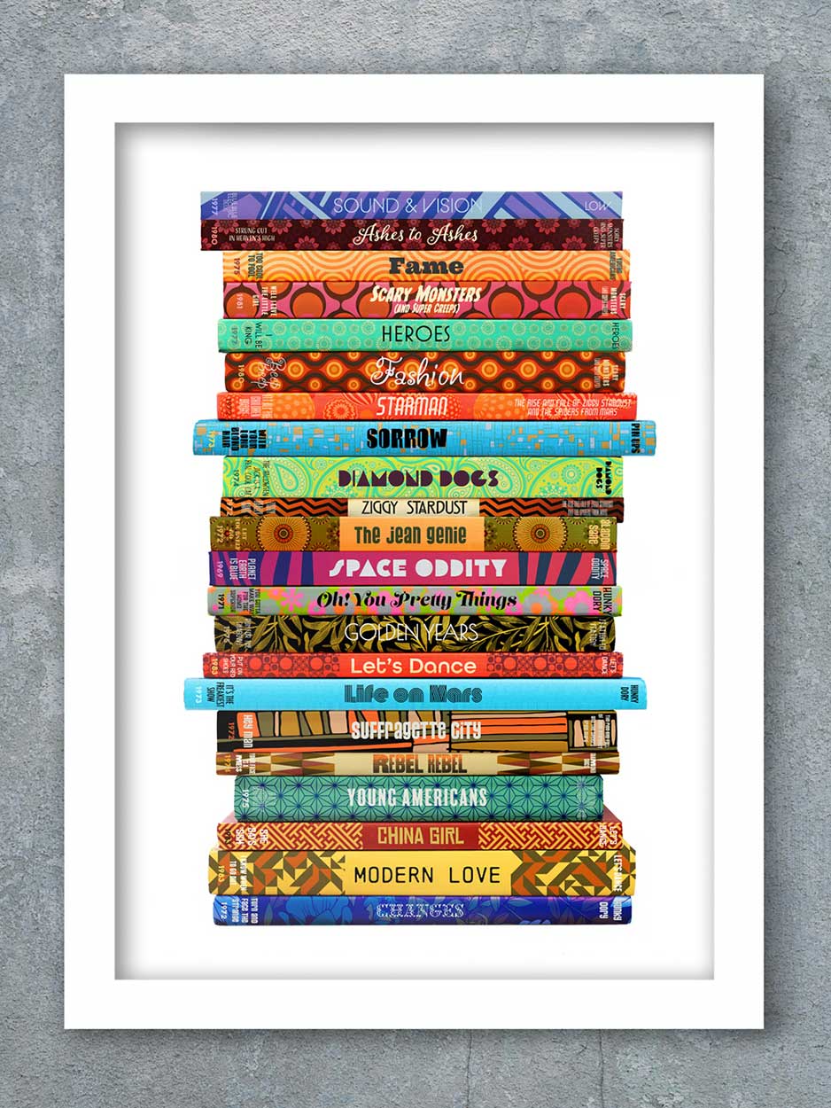 Bowie by the book - Music Print