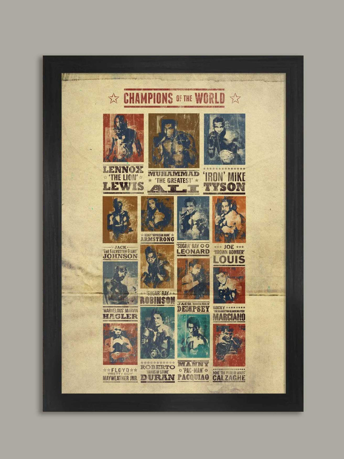Boxing Poster Print - Champions of the World