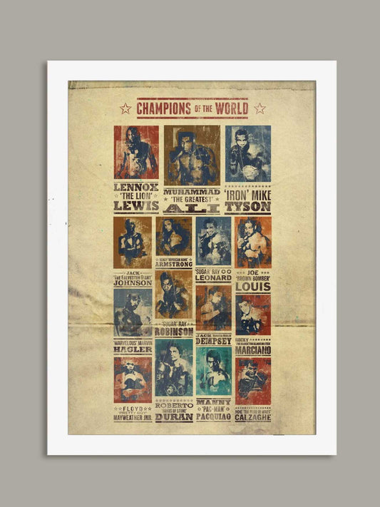 Champions of the World - Boxing Poster Print