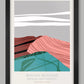 Brecon Beacons - Poster Print. Established in 1957, the park straddles both mid and south Wales.