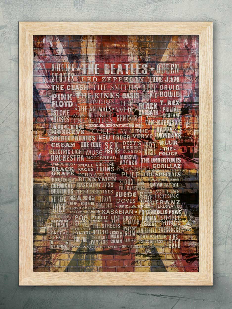 Brit Pop - Music Print