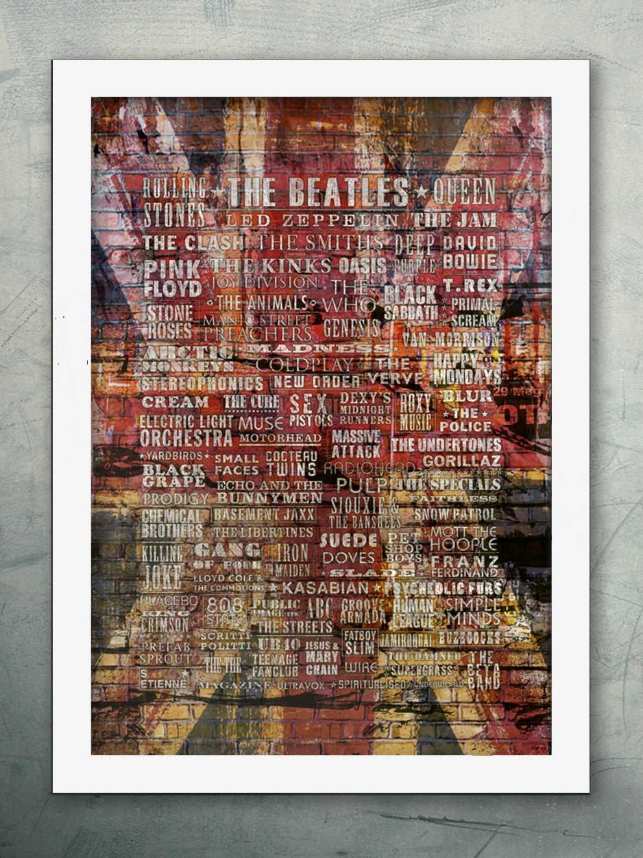 Brit Pop - Music Print