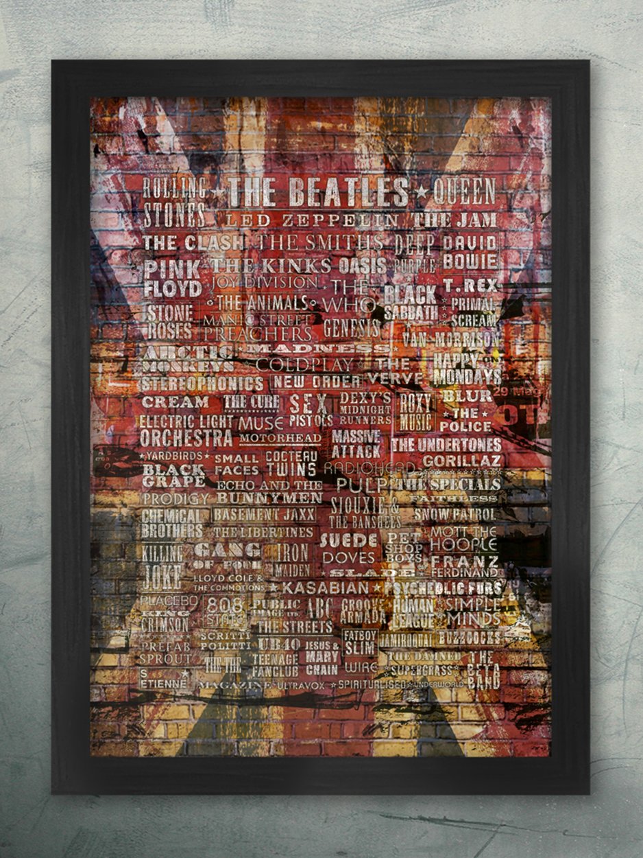 Brit Pop - Music Print