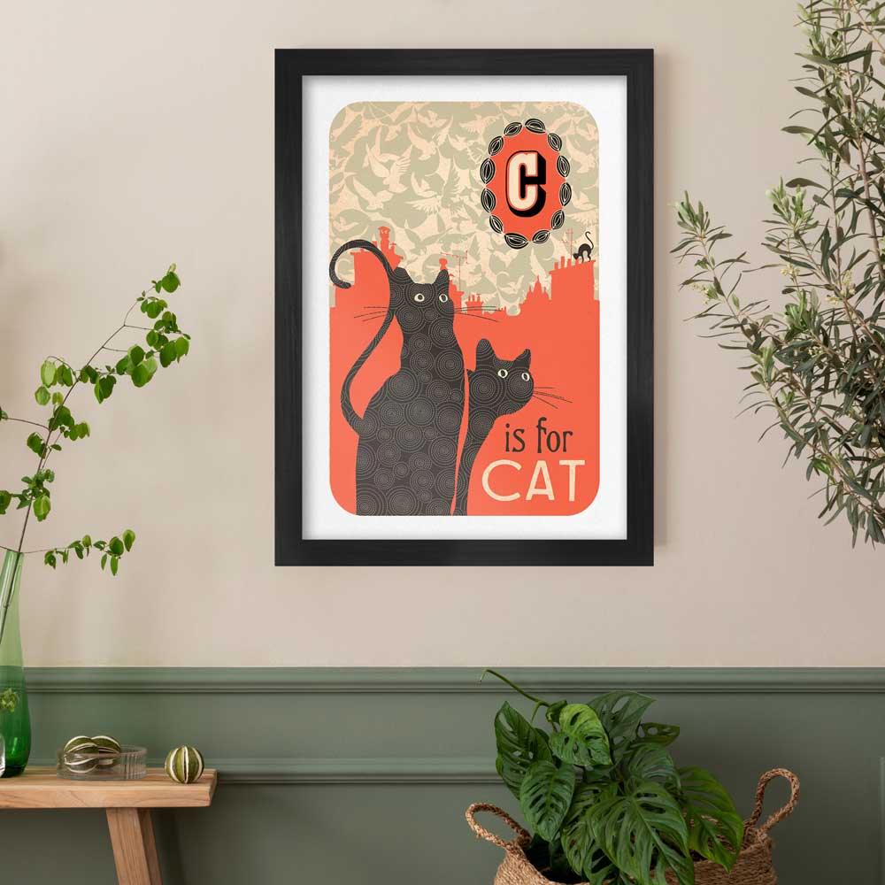 C is for Cat Poster Print