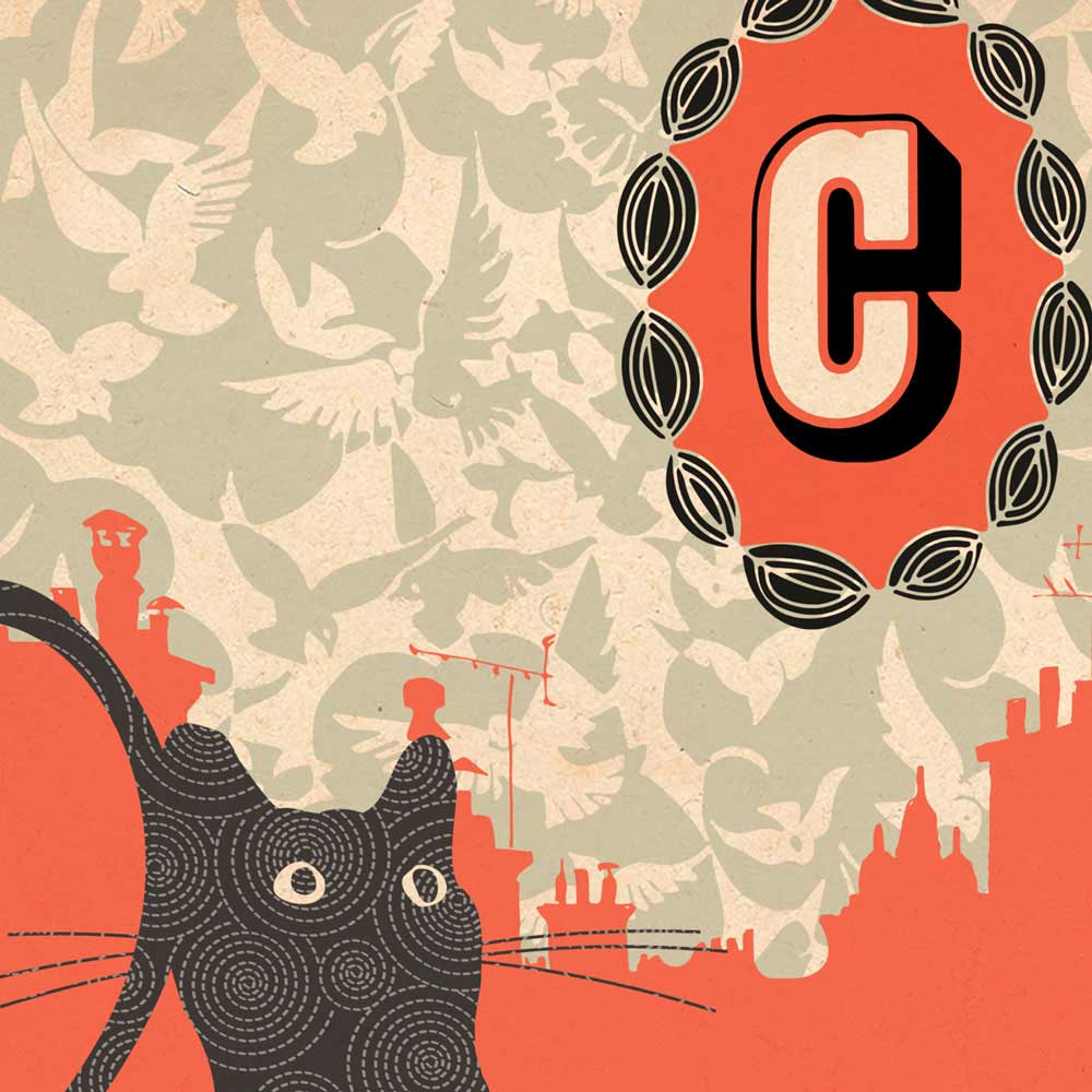 C is for Cat Poster Print