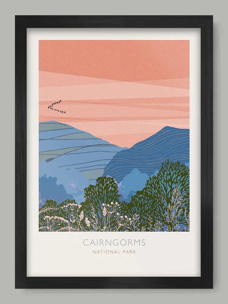 Cairngorms National Park - Poster Print. Established in 2003, Cairngorms is the largest National Park in Britain.