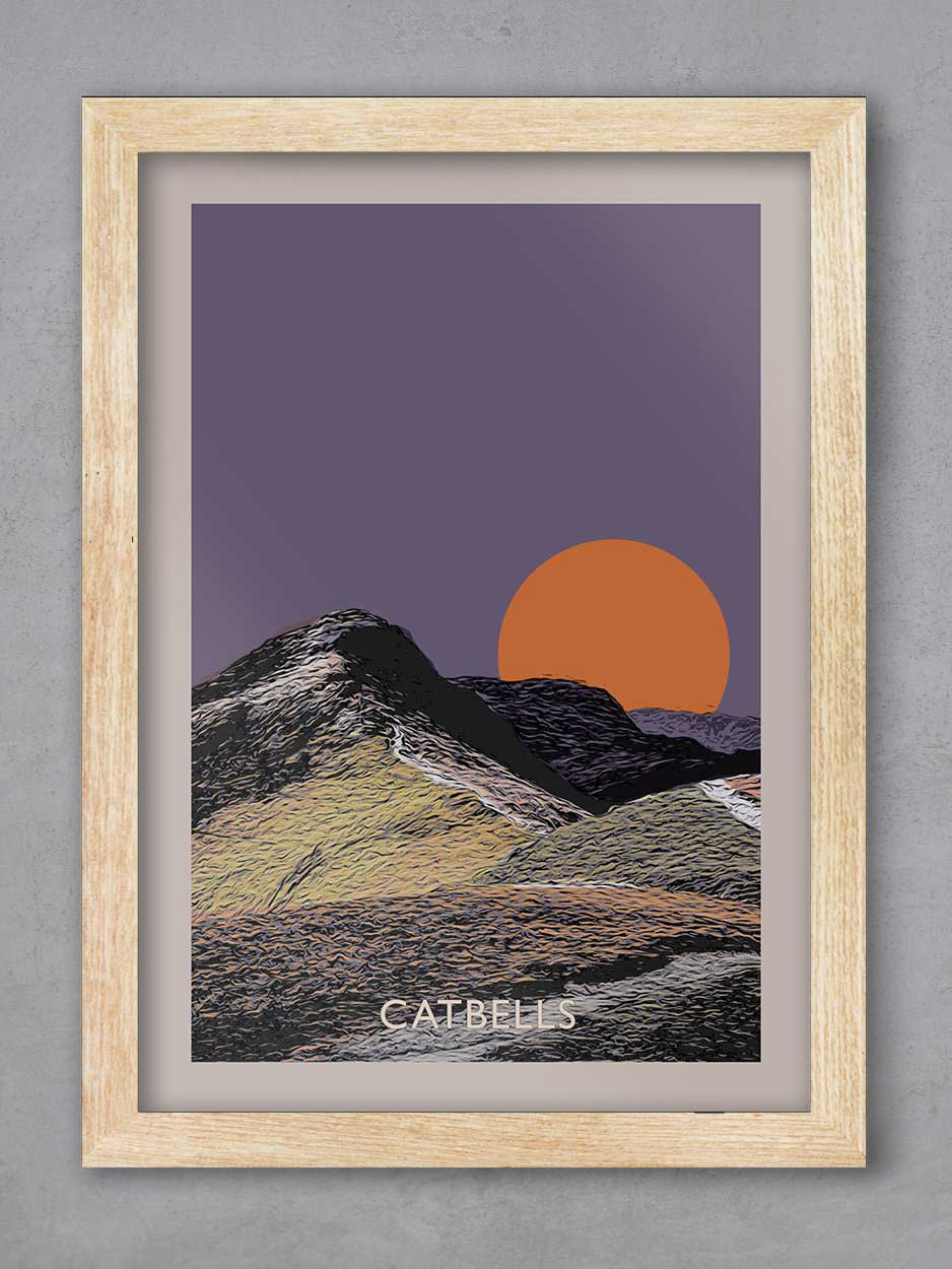 Catbells Sunset - Lake District Print