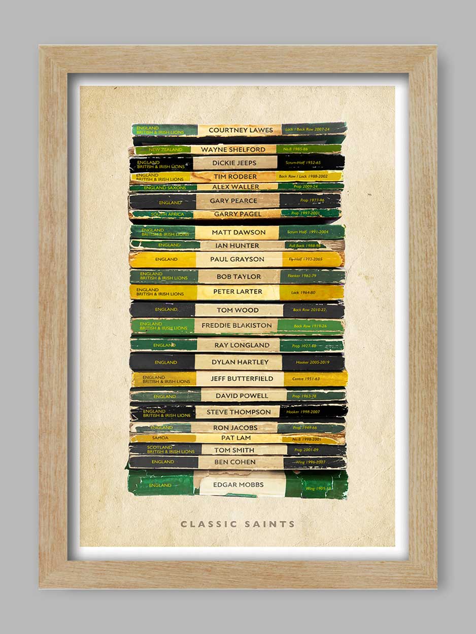 Classic Saints - Rugby Print