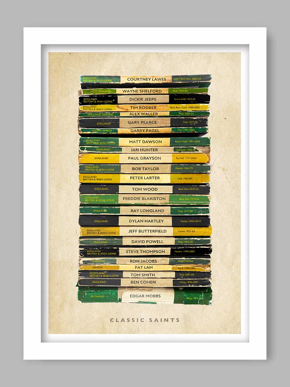 Classic Saints - Rugby Print
