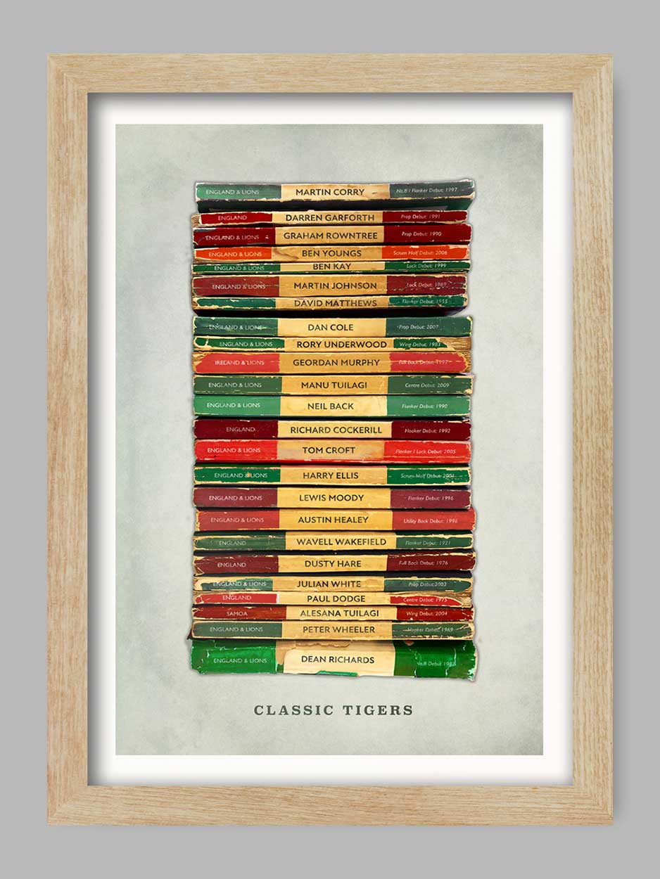 Classic Tigers - Leicester Tigers Rugby Print