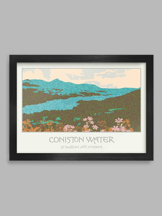 Coniston Water, of Swallows and Amazons - Lake District Poster print