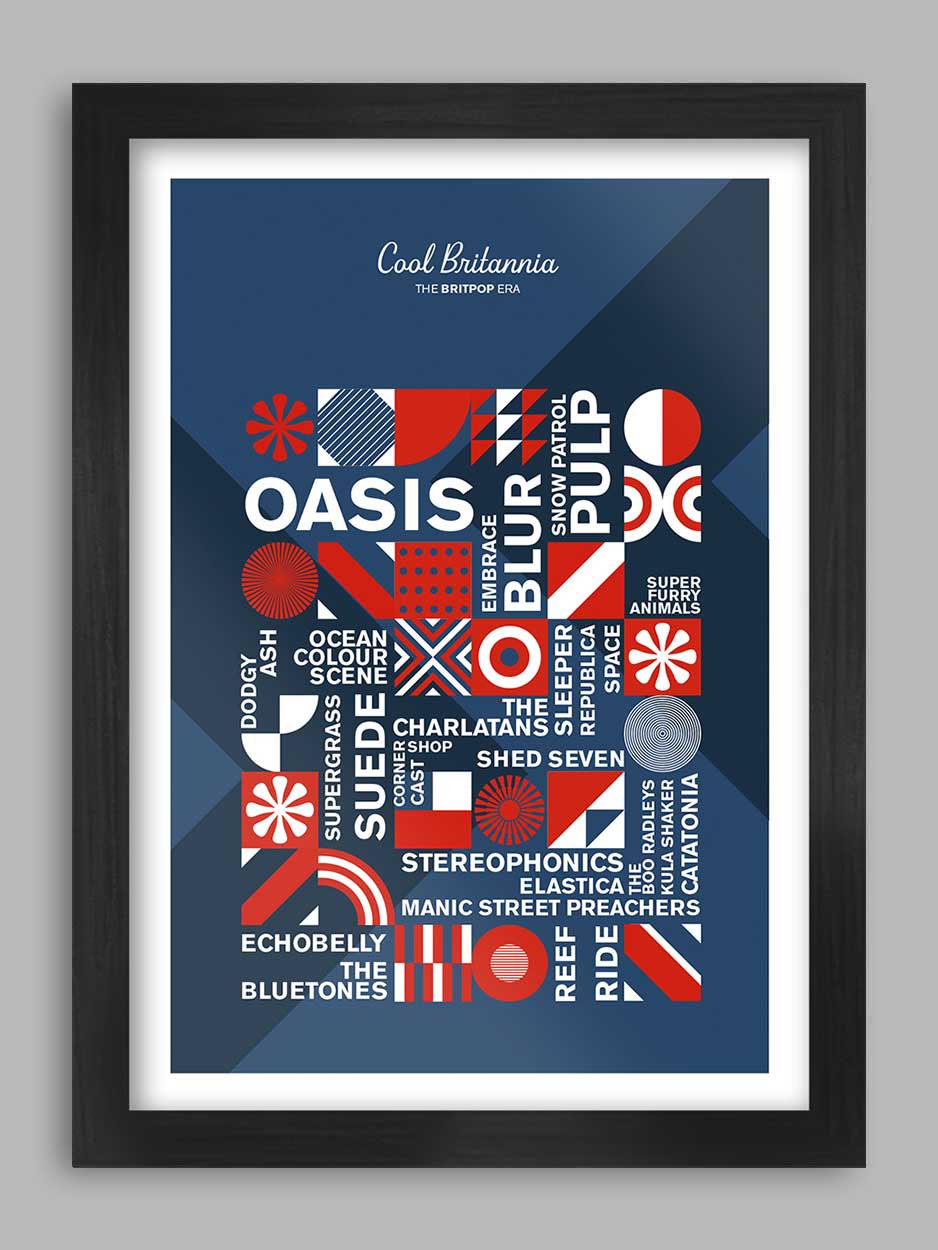 Cool Britannia Music Poster Print