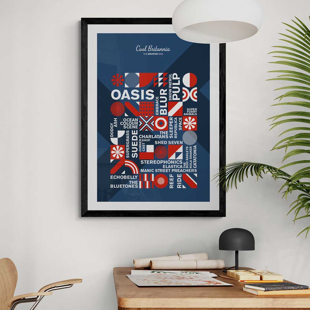 Cool Britannia Music Poster Print