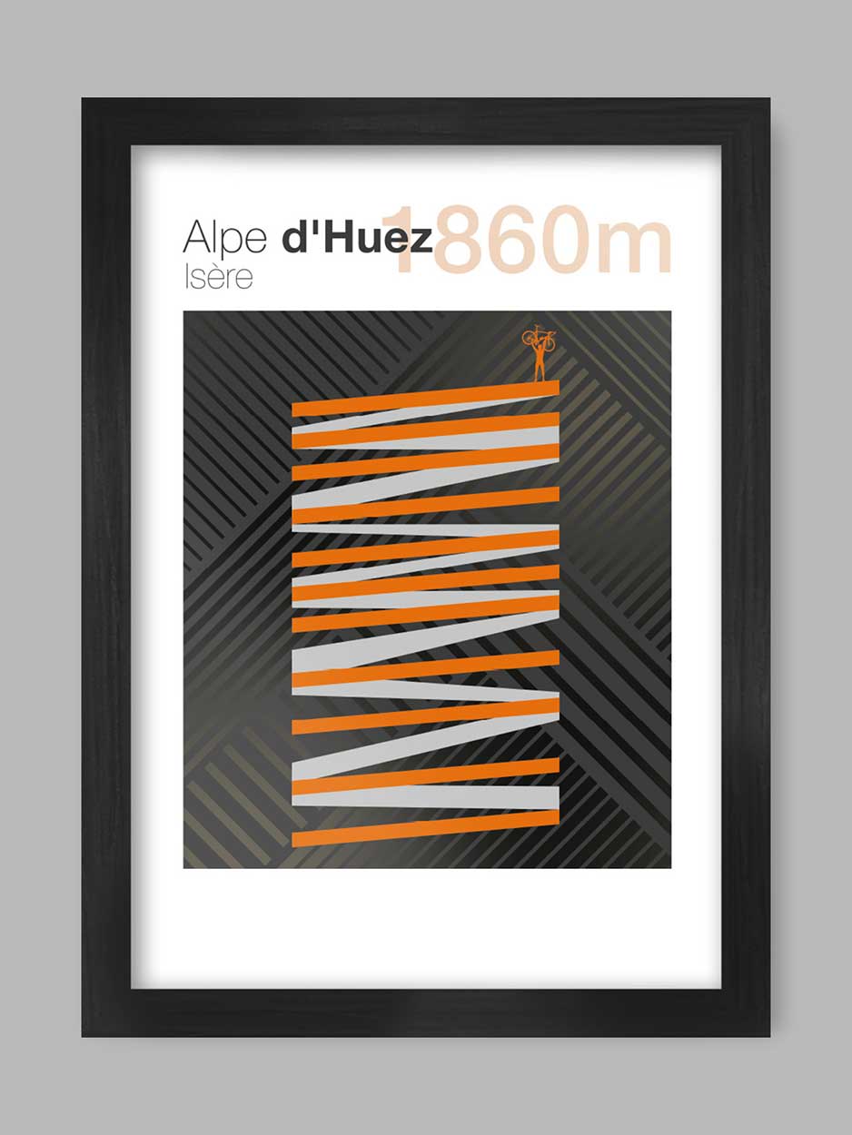 Alpe D'Huez - Cycling Climb Print
