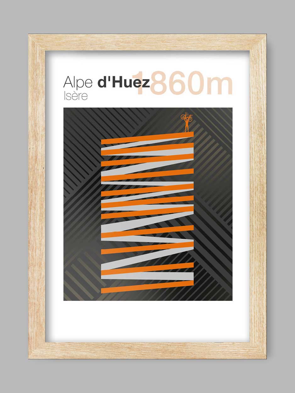 Alpe D'Huez - Cycling Climb Print