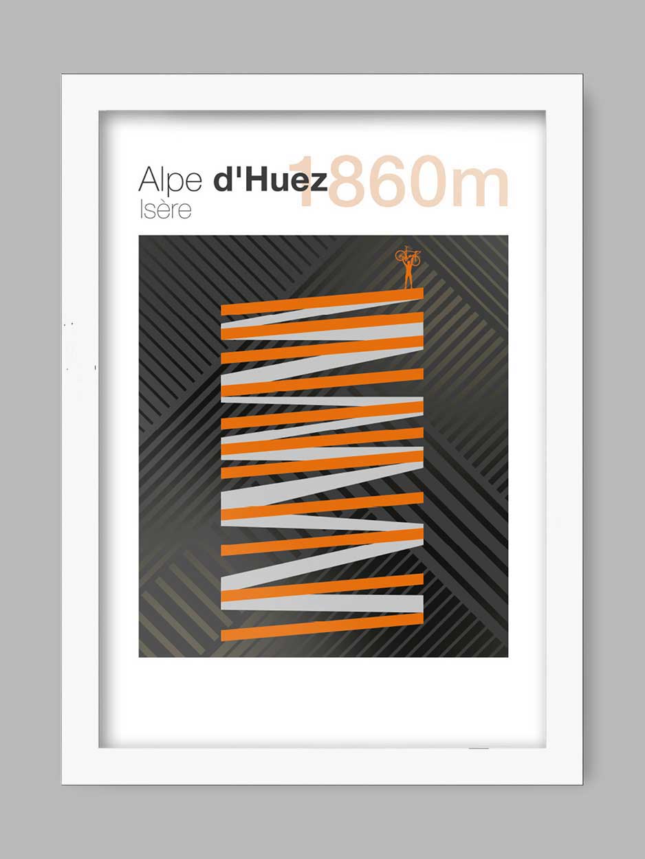Alpe D'Huez - Cycling Climb Print
