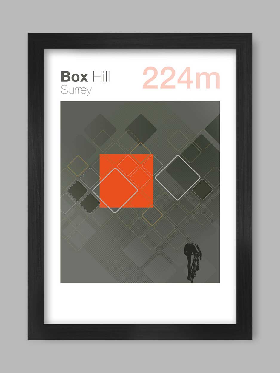Box Hill - Cycling Climb Print