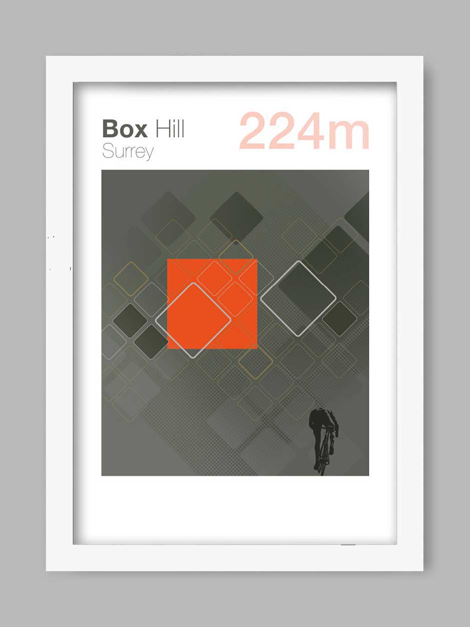 Box Hill - Cycling Climb Print
