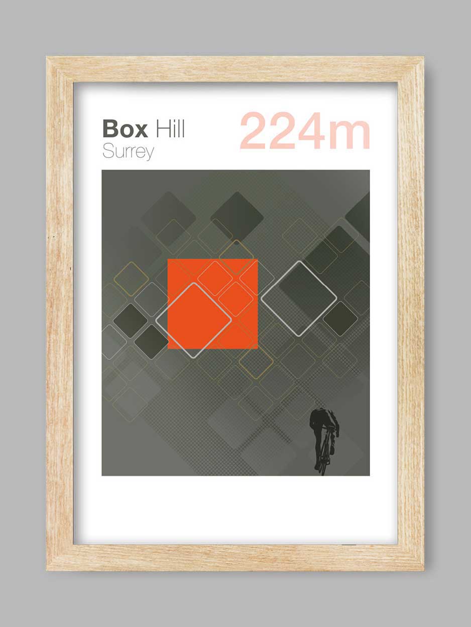Box Hill - Cycling Climb Print