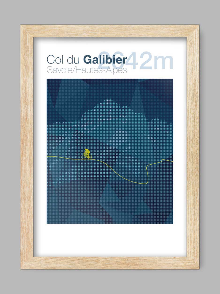 Col du Galibier - Cycling Climb Poster
