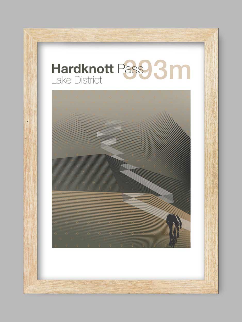 Hardknott Pass - Cycling Climb Poster