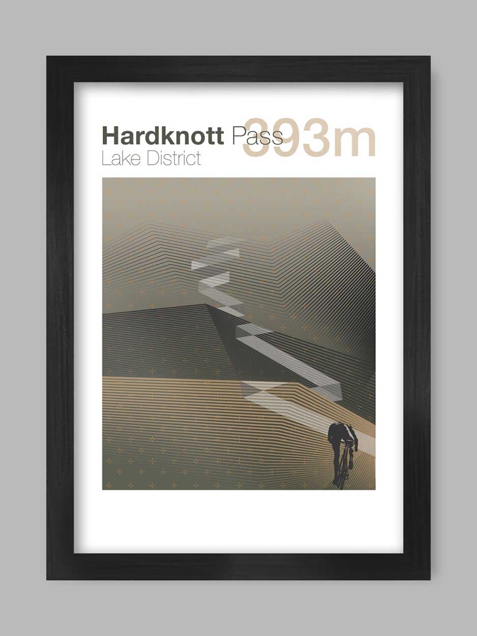 Hardknott Pass - Cycling Climb Poster