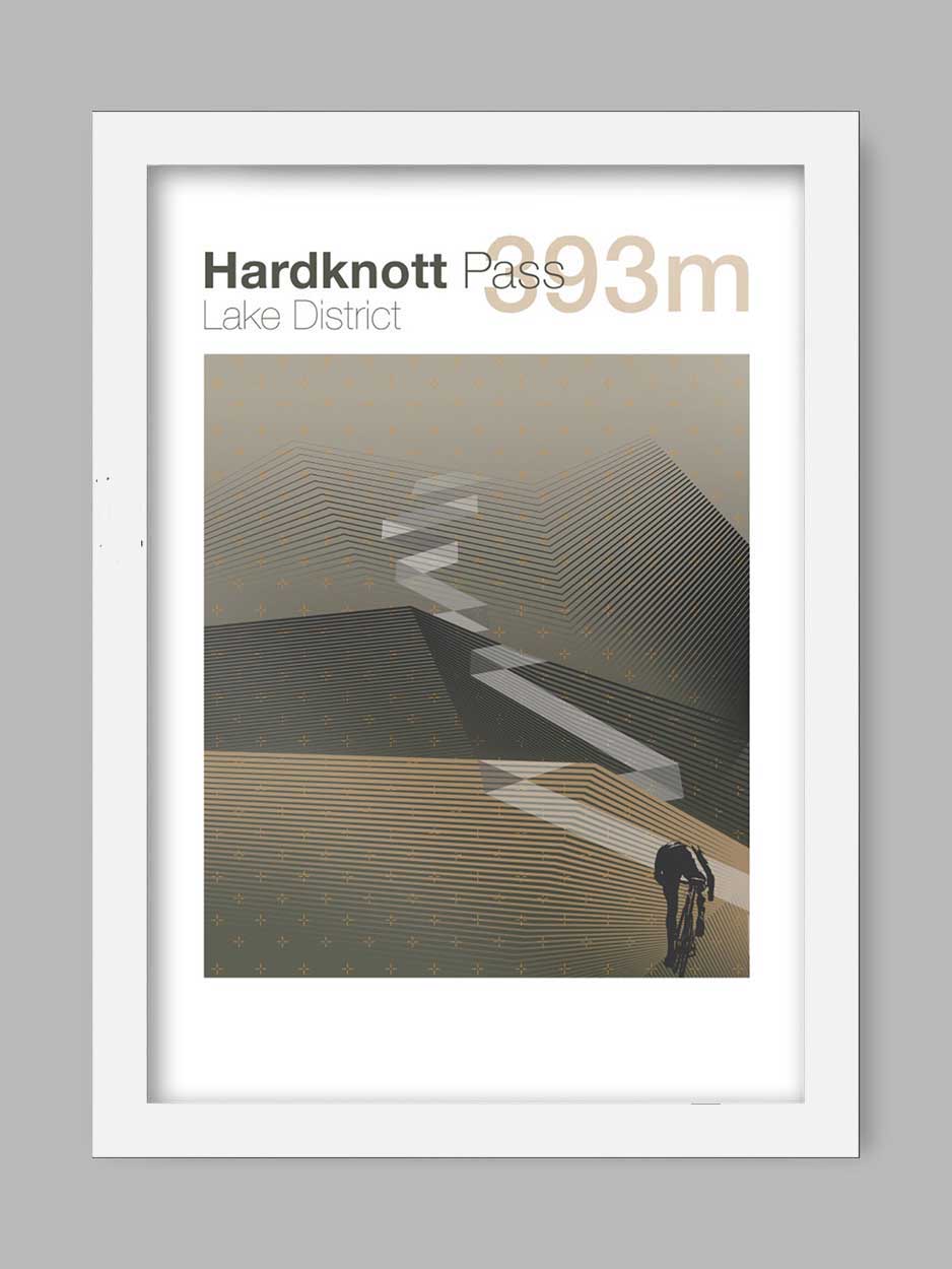 Hardknott Pass - Cycling Climb Poster