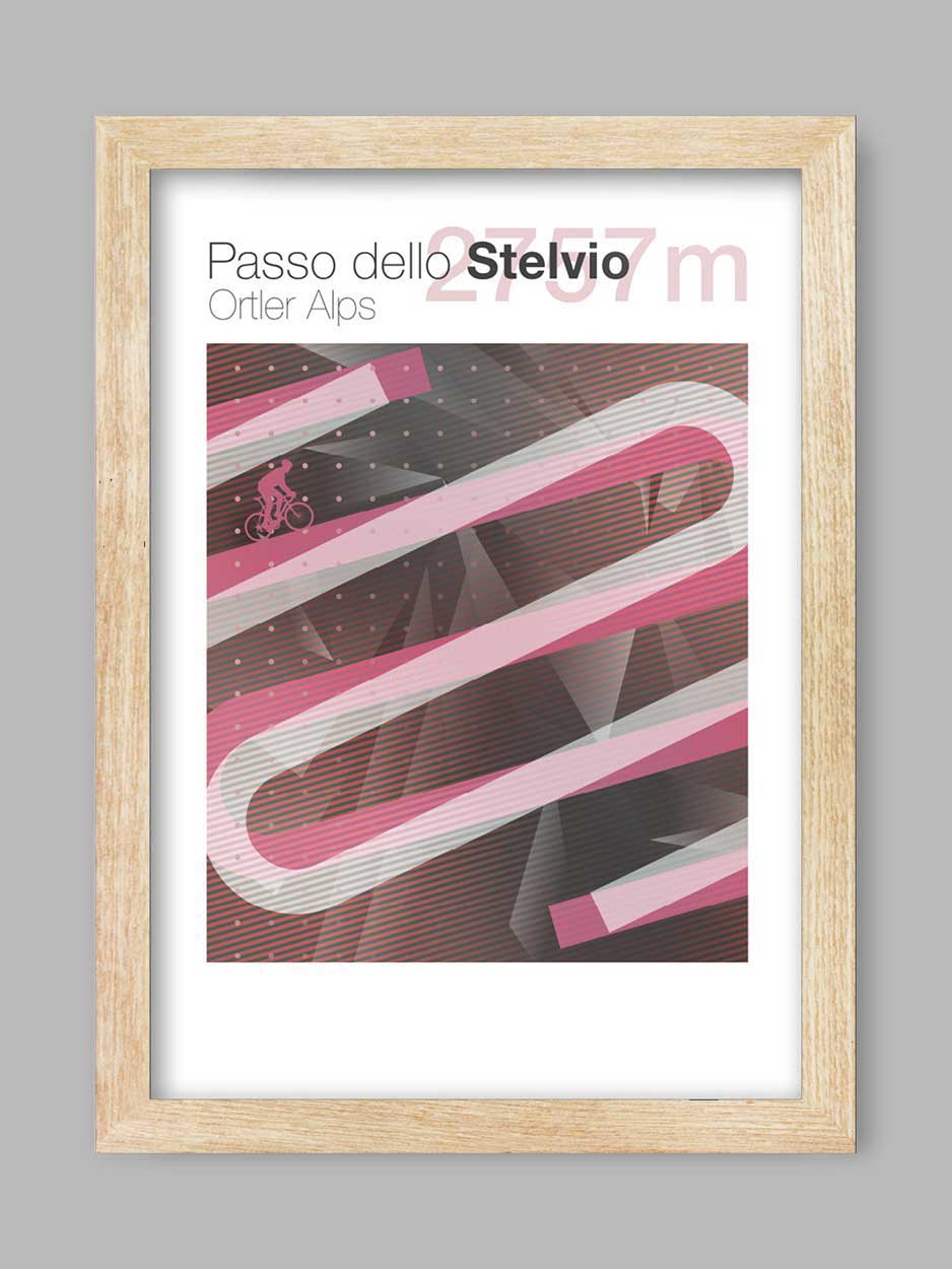 Passo Dello Stelvio - Cycling Climb Print