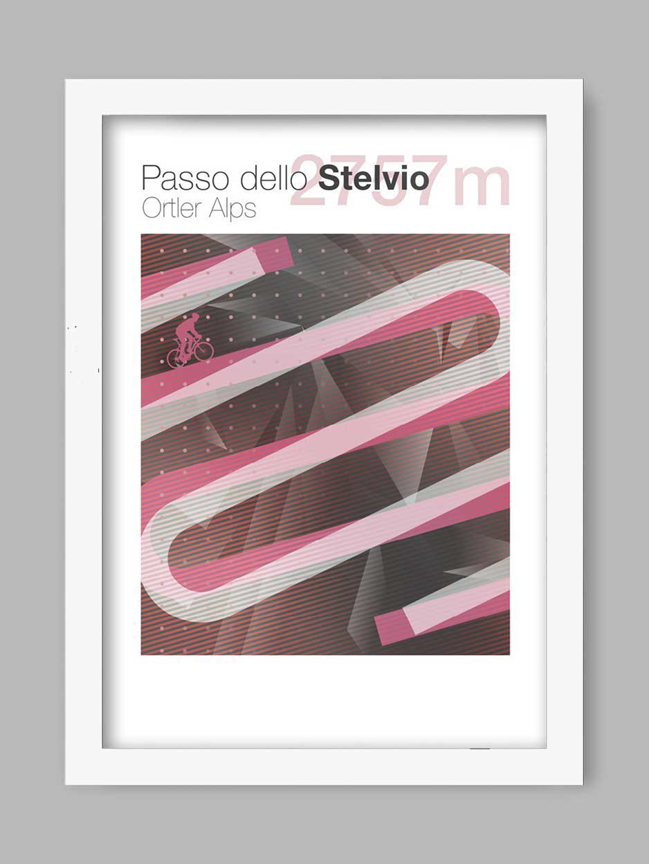 Passo Dello Stelvio - Cycling Climb Print