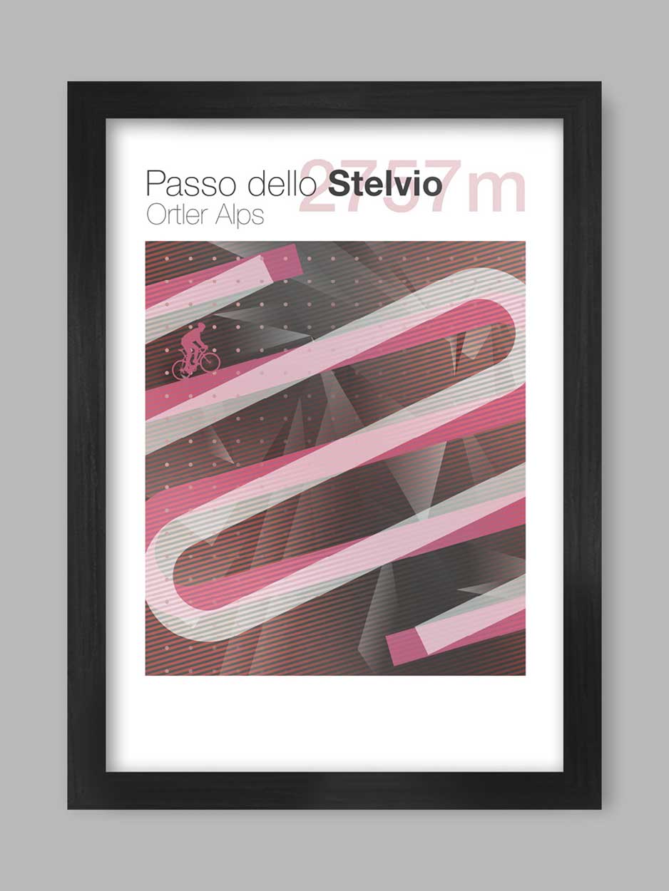Passo Dello Stelvio - Cycling Climb Print