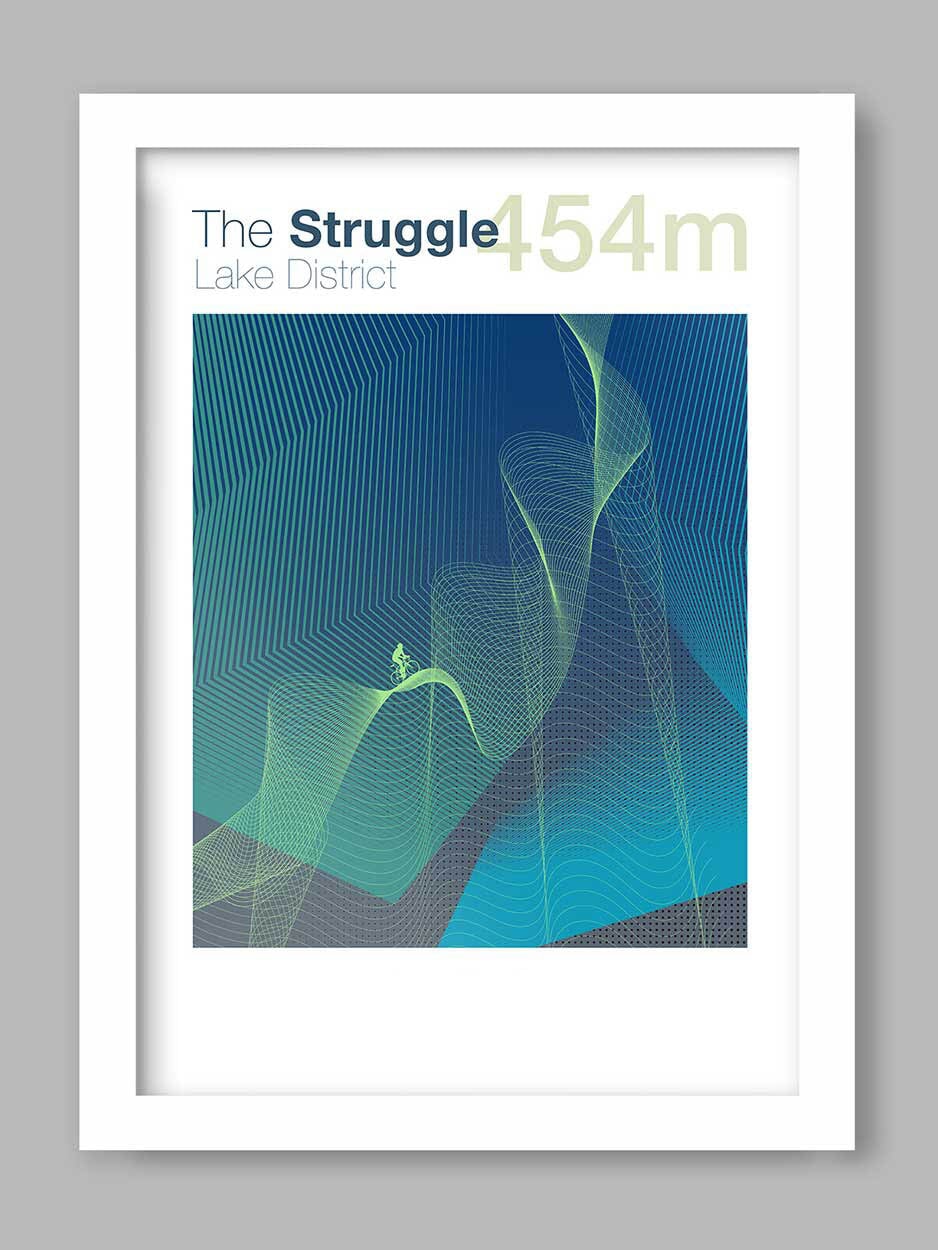 The Struggle - Cycling Climb Print