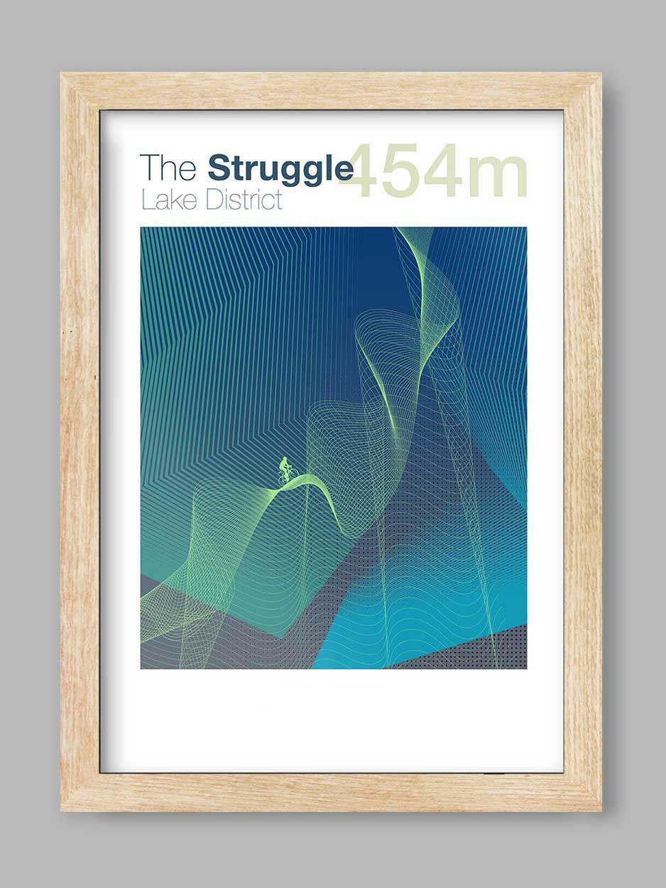 The Struggle - Cycling Climb Print
