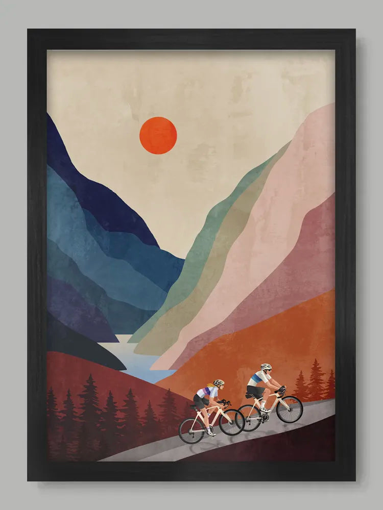 Cycling Home Print