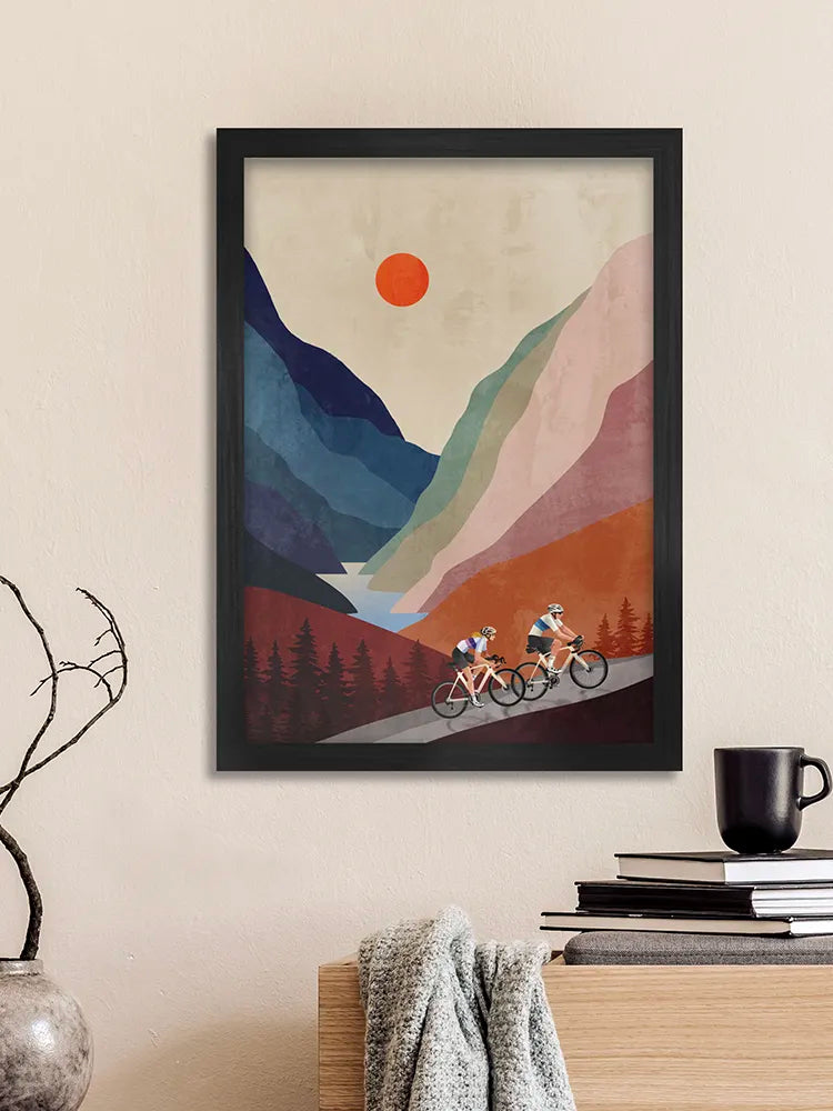 Cycling Home Print