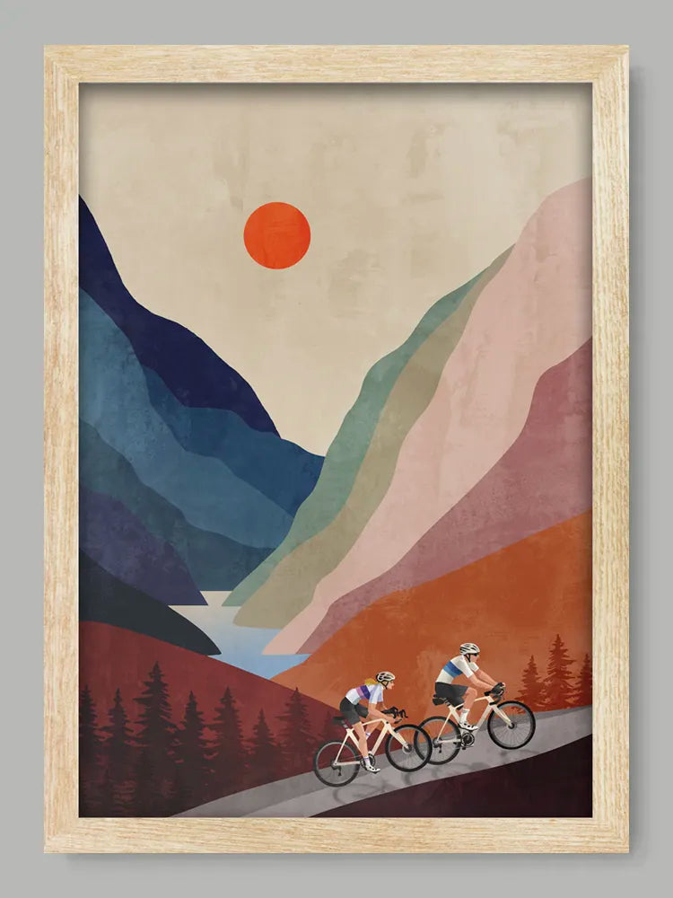 Cycling Home Print