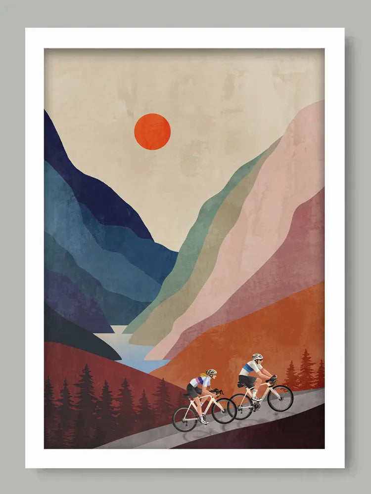 Cycling Home Print