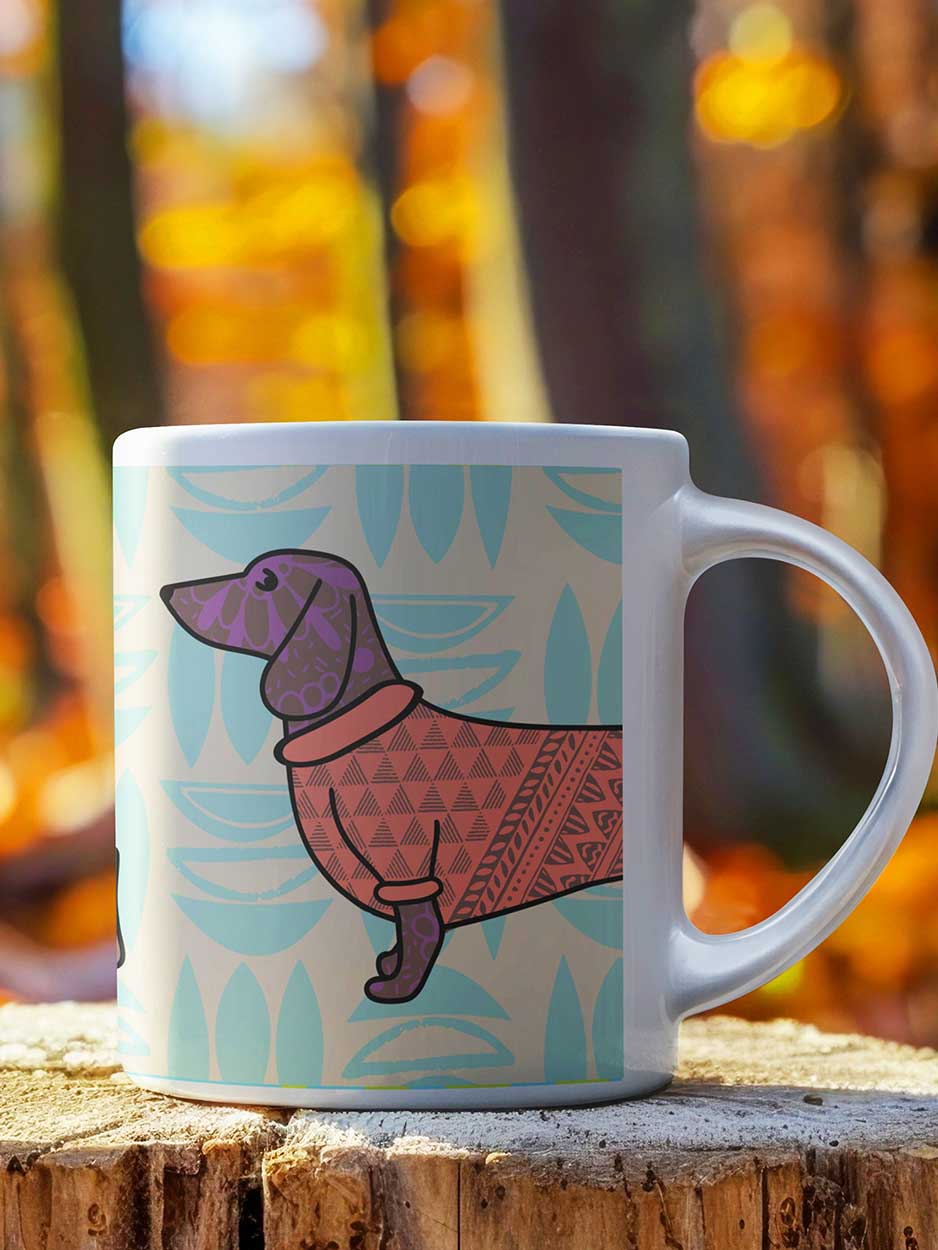 Dachshund Bone China Mug (PK6)