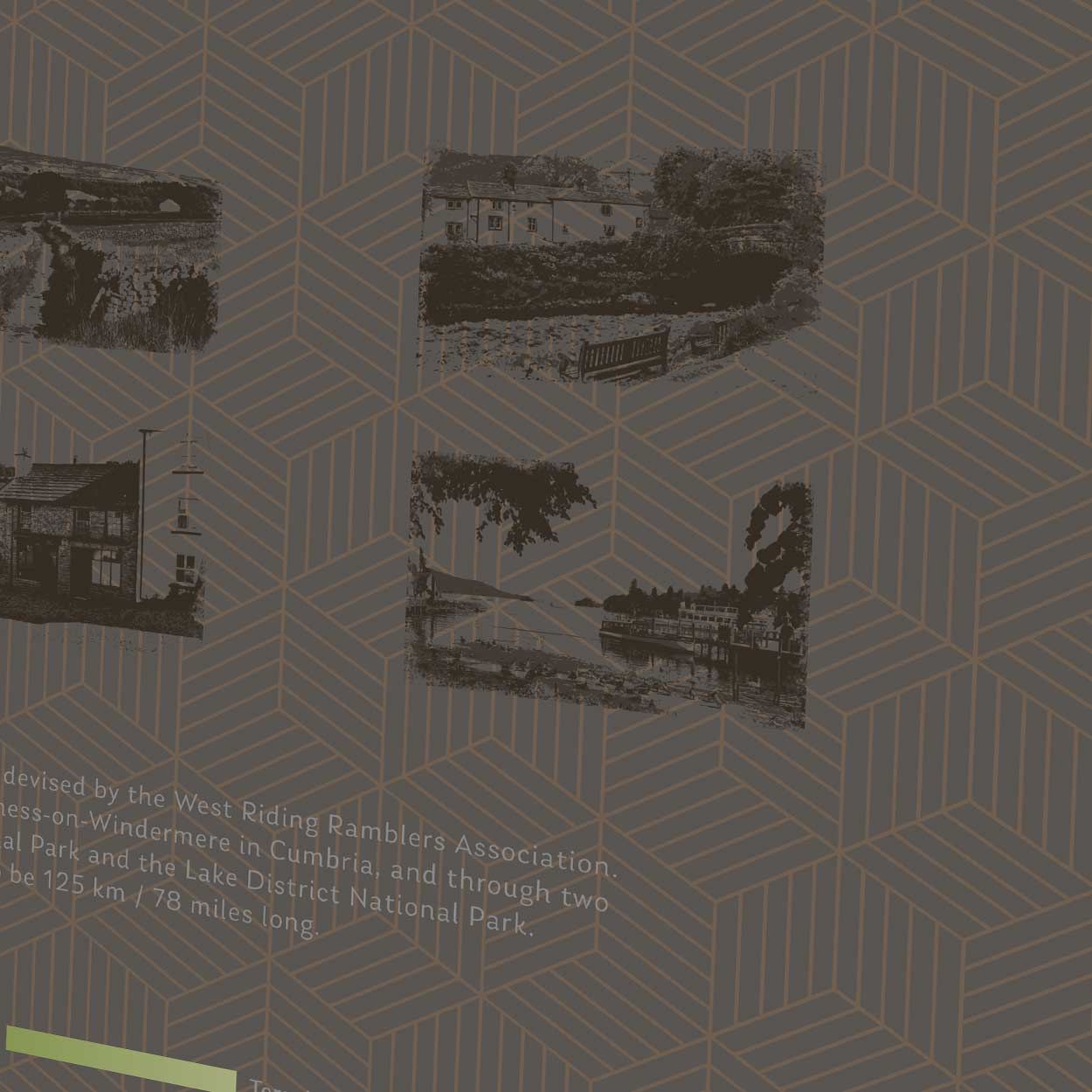 Dales Way Poster Print - Dark Grey