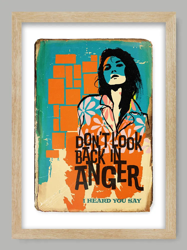 Don't Look Back In Anger - Music Poster Print