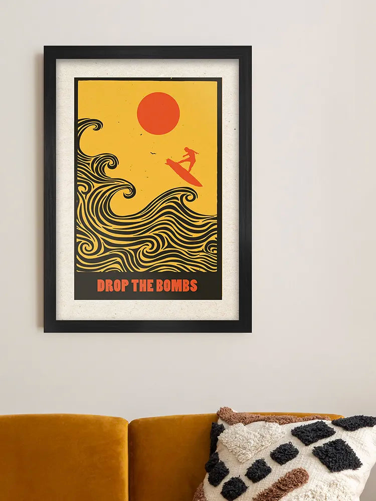 Drop the Bombs - Surfing - Poster Print