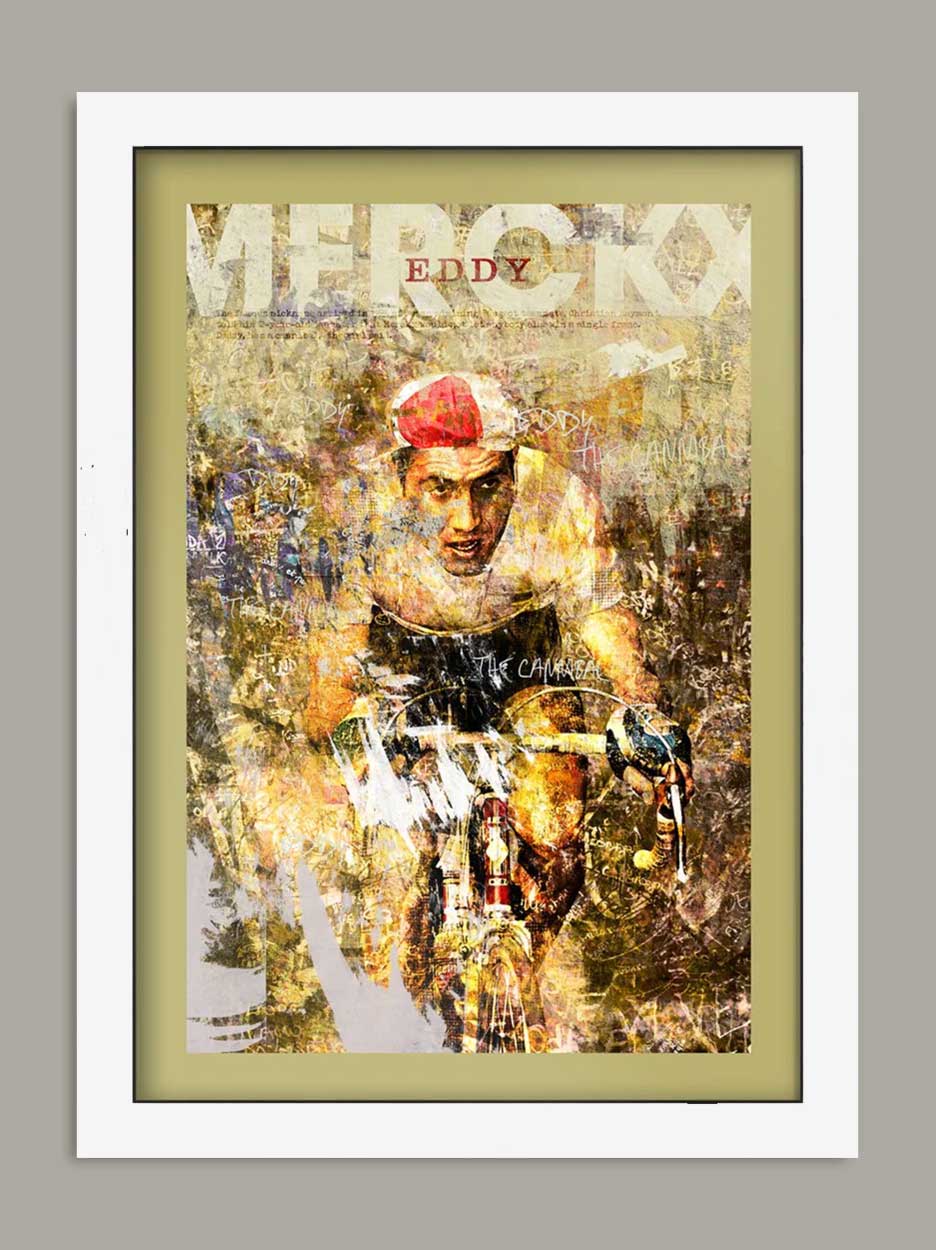 Eddy Merckx The Cannibal - Cycling Print