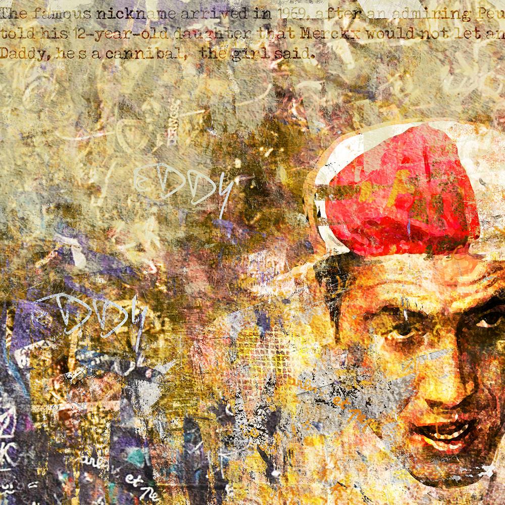 Eddy Merckx The Cannibal - Cycling Print